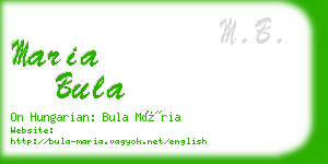 maria bula business card